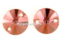 Swarovski, link, rose peach frosted, 10mm - x2
