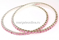 Bratara Swarovski 1028 light rose, placata cu argint, 18cm - x1