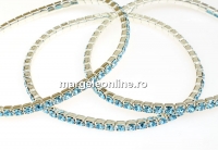 Bratara Swarovski 1028 aquamarine, placata cu argint, 18cm - x1