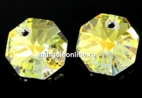 Swarovski, octagon pendant, aurora borealis, 8mm - x2