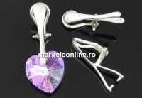 Earring findings, clips, 925 silver - x1pair
