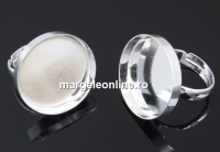 Baza inel reglabil argint 925, cabochon 20mm - x1