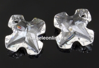 Swarovski, pandantiv greek cross, crystal, 14mm - x1