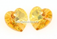 Swarovski, pandantiv inima, metallic sunshine, 10mm - x2