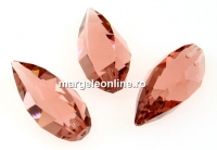 Swarovski, pandantiv twisted, blush rose, 20mm - x1