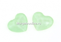 Swarovski, cabochon inima, powder green, 6mm - x2