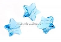 Swarovski, margele stea, aquamarine, 12mm - x2