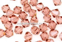 Swarovski, margele bicone, blush rose, 6mm - x10