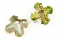 Swarovski, fancy greek cross, luminous green, 8mm - x1