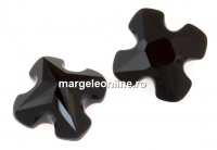 Swarovski, fancy greek cross, jet, 14mm - x1