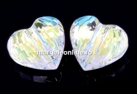 Swarovski, margele inima, aurore boreale, 8mm - x2