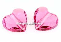 Swarovski, margele inima, rose, 8mm - x2