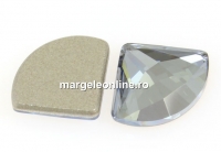Swarovski, fan cabochon, blue shade, 10mm - x1