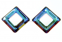 Swarovski, pandantiv square ring, meridian blue, 20mm - x1