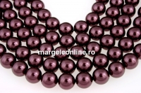 Swarovski pearls, burgundy, 14mm - x2