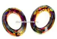 Swarovski, cosmic oval fancy, volcano, 22x16mm - x1