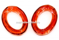 Swarovski, cosmic oval fancy, red magma, 22x16mm - x1