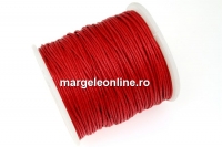 Spool of waxed thread, red, 1mm - 82m