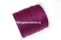 Bobina snur ata cerata, mov fuchsia, 1mm - 82m