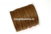 Bobina snur ata cerata, maro topaz, 1mm - 82m
