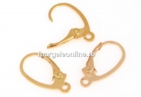 Tortite cercei argint 925 placat cu aur roz, sistem click, 18mm- x1per