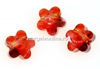 Swarovski, margele floare, red magma, 8mm - x2