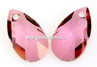 Swarovski, pandantiv picatura, antique pink, 16mm - x1