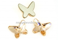 Swarovski, butterfly cabochon, silk, 12mm - x1