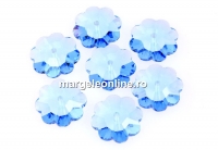 Swarovski, marguerite flower, light sapphire, 12mm - x4