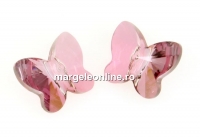 Swarovski, margele fluture, antique pink, 6mm - x2