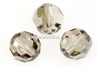 Swarovski, margele, rotund fatetat, crystal satin, 10mm - x2