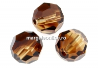 Swarovski, margele, rotund fatetat, topaz blend, 10mm - x2
