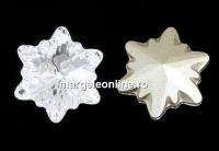 Swarovski, fancy edelweiss, crystal, 14mm - x1