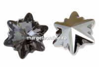 Swarovski, fancy edelweiss, silver night, 14mm - x1