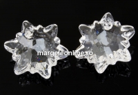 Swarovski, pandantiv edelweiss, crystal, 18mm - x1