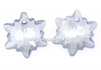 Swarovski, pandantiv edelweiss, blue shade frosted, 14mm - x1