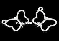 Pendant, butterfly 925 silver, 17x12.5mm  - x1