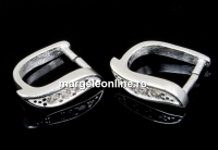 Sistem prindere pandantiv, cu cristale, argint 925, 11x8.5mm - x1