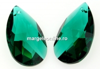 Swarovski, pandantiv picatura, emerald, 28mm - x1
