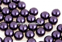 Perle Swarovski cu un orificiu, dark purple, 8mm - x2