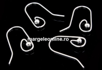 Earring findings, spiral, 925 silver - x1pair