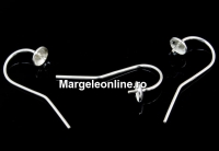 Earring findings, cup and pin, 925 silver - x1pair
