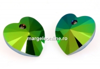 Swarovski, pandantiv inima, scarabaeus green, 10mm - x2