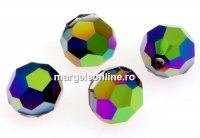 Swarovski, margele, rotund fatetat, scarabaeus green, 4mm - x10