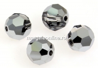 Swarovski, margele, rotund fatetat, light chrome, 4mm - x10