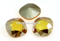 Swarovski, fancy square, metallic sunshine, 10mm - x1