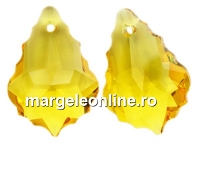Swarovski, baroque pendant, light topaz, 16mm - x1