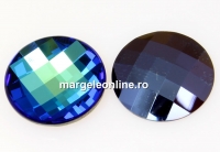 Swarovski, rivoli cabochon, bermuda blue, 20mm - x1