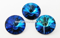 Swarovski, rivoli, bermuda blue, 8mm - x2
