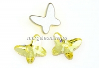 Swarovski, cabochon fluture, jonquil, 18mm - x1